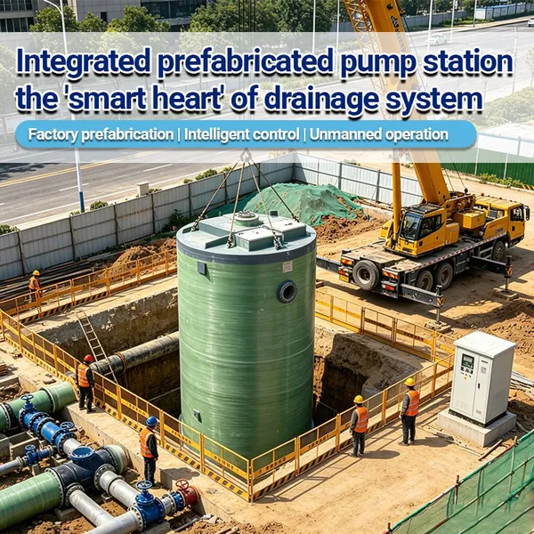 Underground FRP Integrated Prefabricated Pumping Station Sewage Lifting Pump Station