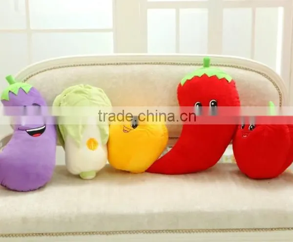 Cute Face Design Cartoon Red Chilli Shape Pillow Vegetable Babies Pillow photo-2