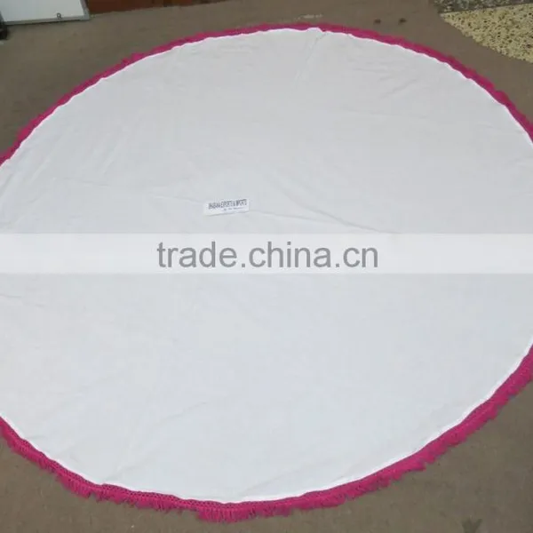 Cotton Table Runners Round Table Cloths Round Beach Towel photo-2