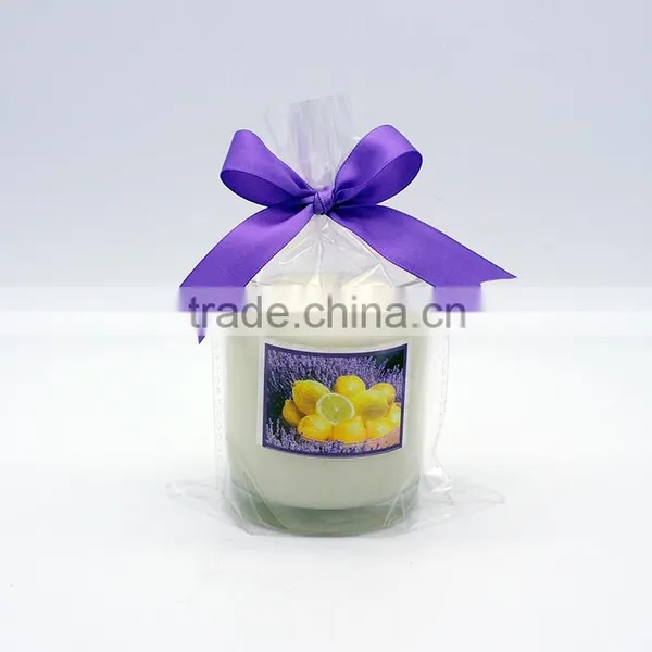 Black Glass Candle Jar,black Candle Holder With Color Ribbon photo-6