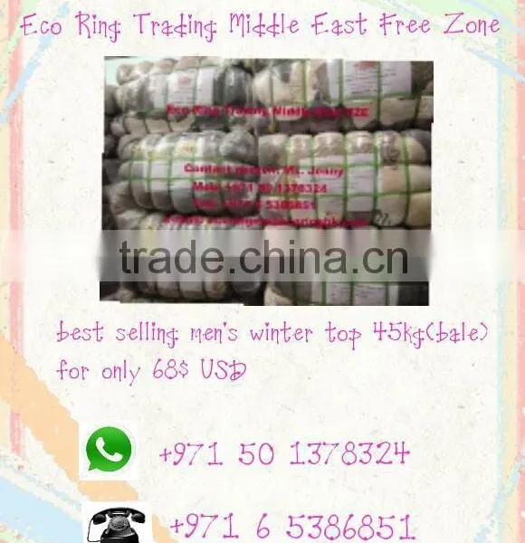 ASSORTED MEN'S WINTER TOP URGENT SALE 45KG BALE (68$USD)