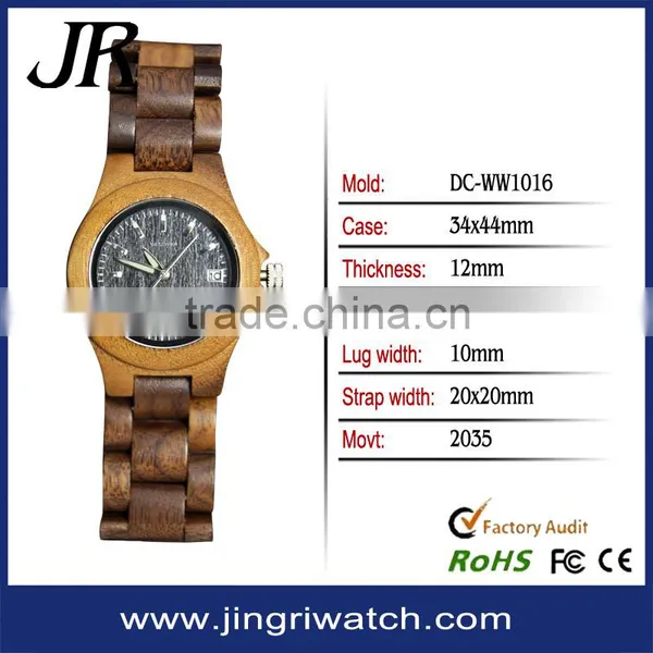 Fashion New Arrival Luxury Wooden Watch Men Wooden Watch 2016