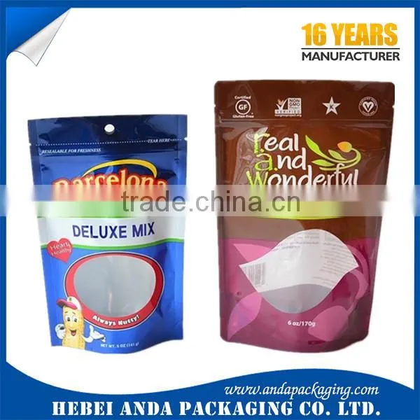 Snack Sachet Plastic Food Pouch Film / Stand up Zipper Bag For Snack Food Packaging photo-3