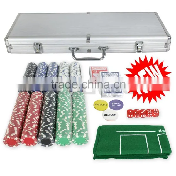 500 PCS Casino Poker Chips Set 11.5 Gram With Game Play Mat and Aluminium Case photo-5