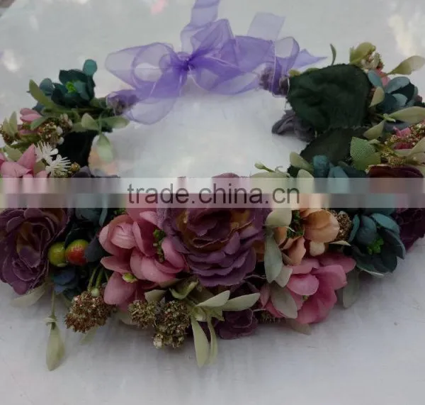 HL015 New Artificial Flower Crown/tiara Flower Crown/wedding Flower Crown Wreath Headband Flower
