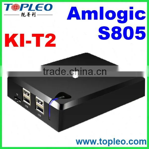 Amlogic S805 Quad Core T2 Set Top Box TOPLEO Fu11 1080P Support TV Box