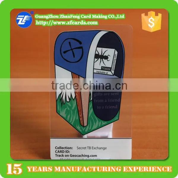 2015 Gold Supplier Guangzhou Zhanfeng Transparent PVC Plastic Business Card photo-2