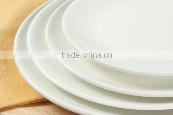 Pure White Circular Hotel Plate Beefsteak Plate Ceramic Tableware HY1671501 photo-5