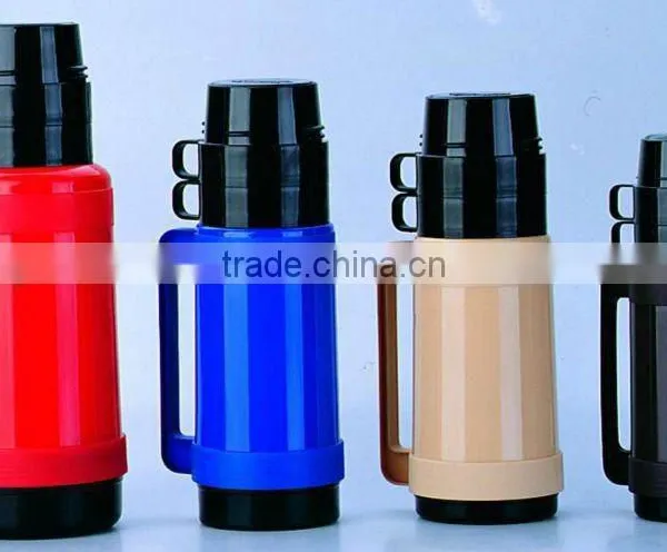 1.0liter Plasticvacuum Flask With Two Cup and Easy Pouring