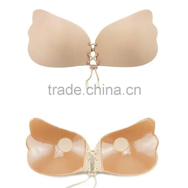 Women Strapless Backless Invisible Stick On Bra photo-2