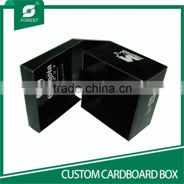 HIGH QUALITY BLACK SHOE PACKING BOX FOLDING CARDBOARD BOXES photo-3