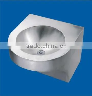 Stainless Steel Durable Commercial Wall Mount Hand Wash Basin Unique Art Design Utility Tub Sink for Public Place Use