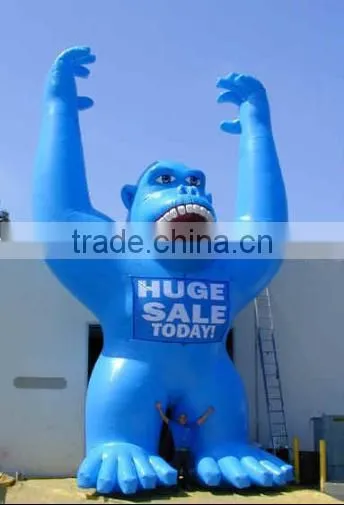 2014 Hot Sale Blue Inflatable Gorilla Models