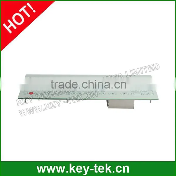 Top Panel Mount Industrial Membrane Keyboard With Optical Trackball photo-2