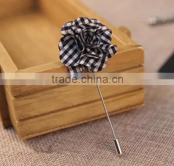 Silk Twill Stripe Plaid Lapel Pin photo-3
