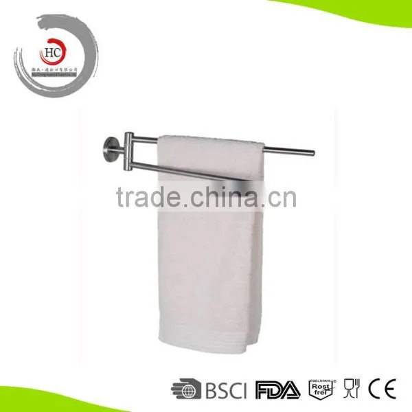 Stainless Steel Double Swing Towel Bar Bathroom Series Towel Rail photo-6