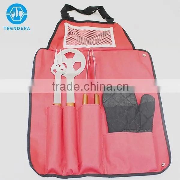 Best Wholesale Bbq Apron With Grill Tools Set Package photo-4