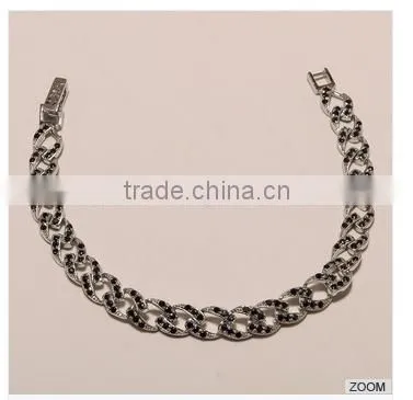 B0042-925 STERLING SILVER JEWELRY CZ AD FINE LIGHT CASUAL DESIGNER BRACELET12.50