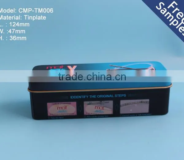 Rectangle Tinplate Metal Valve Kit Tin Box