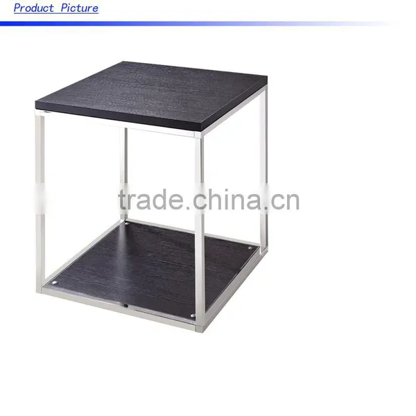 Modern Double Layer Glass Wooden Tea Table photo-5