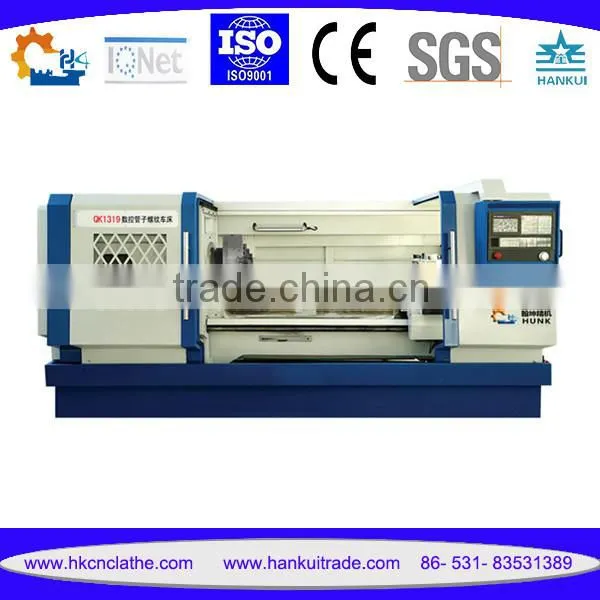 QK Series Large Spindle Bore CNC Horizontal Large Pipe Threading Lathe QK1319 photo-2