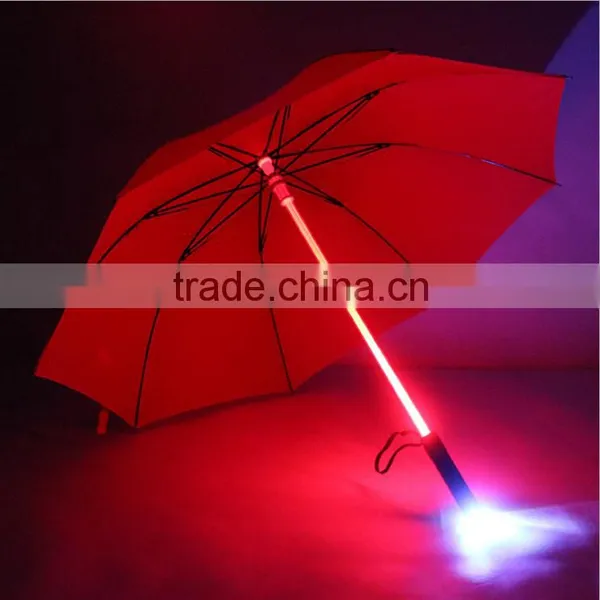 LED Stick Umbrella With Led Light Handle Design