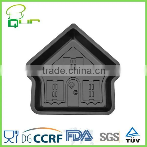 Non-Stick Metal Ceramic Coating Heart Shaped Pizza Pan photo-6