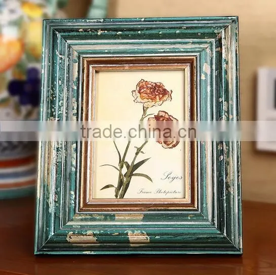 Top Quality Retro Table Wall Decorative Archaistic Wooden Picture Rahmen Handmade Baroque Antique Natural Solid Wood Photo Frame photo-2