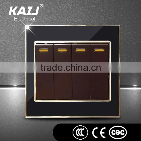 Acrylic Plate Wall Mounted Electric Light Multi Function Gang Switch Socket for Hotel photo-4