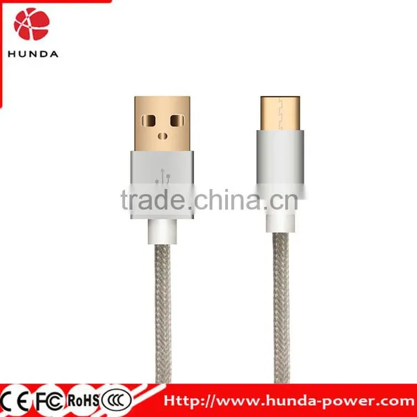 OEM/ODM USB Type C Cable USB C to USB A Braided Data Cable 3.3Ft [1M] With Reversible Connector for New MacBook and Other Type-C photo-2