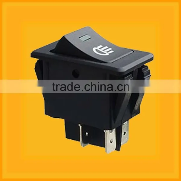 On-off Miniature Lighted Rocker Switch,6A 250V/10A 125V Red 6pin On-off Rocker Switch photo-5