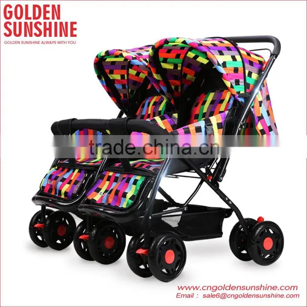 Stainless Steel Frame 600D Oxford Material Best Double Stroller photo-4