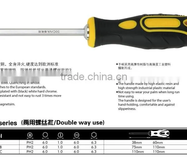 Hand Tools Chrome Plated CRV Screwdriver With Flat Head , Corss Head ,torx Head photo-2