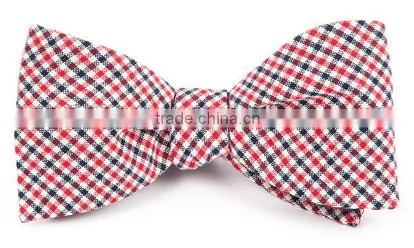 2016 Custom Brand Handmade Checkered Woven Jacquard Cotton Self-tie Bow Ties for Boys photo-6