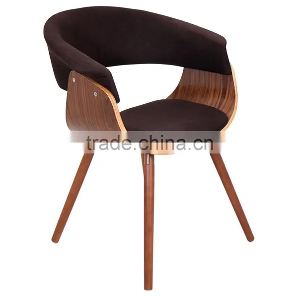Vintage Mid Century Accent Upholstered Bentwood Armchair Chair photo-4