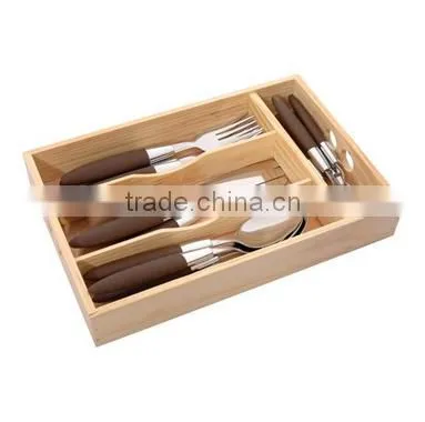 WOODEN KITCHEN CUTLERY STORAGE TRAY / KITCHEN DRAWER CUTLERY TRAY