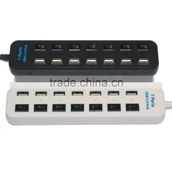 Factory Direct Supply! Hot Sales!Type C 7 Port USB 2.0 Hub Adapter With Individual Power Switches photo-4