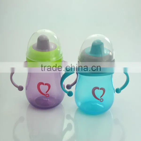 280ml Wide Neck Colored Gourd-shaped PP Water Bottle Trainning Cup