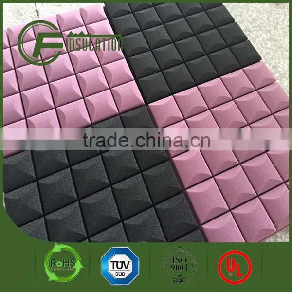 Square Shape Acoustic Sheet, Acoustic Grid Foam Panels Sponge Black Color Studio Sound Panel photo-2