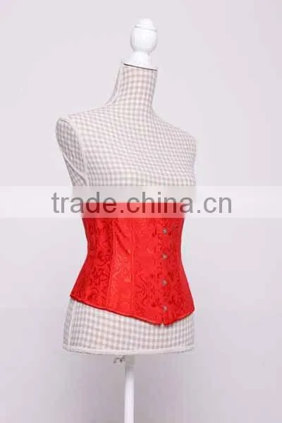 Accept Paypal Wholesale Women Underwear Brocade Sexy Red Mature Corset photo-4