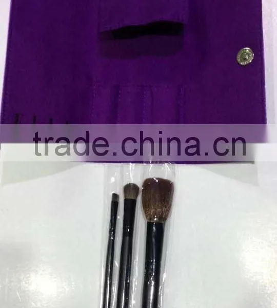 3pcs Purple Makeup Brush Set,best Gift for Girls,easy to Carry for Traval photo-4