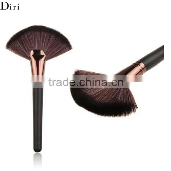 Large Fan Shape Goat Hair Makeup Blush Face Powder Foundation Cosmetic Brush photo-3