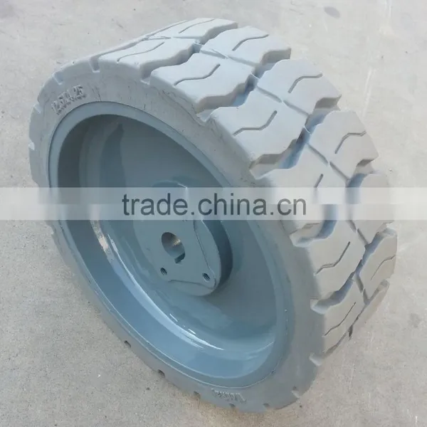 Unique Tread Design Higher Wear Resistance Solid Tire for Haulotte 12.5x4.25 15x5 photo-3