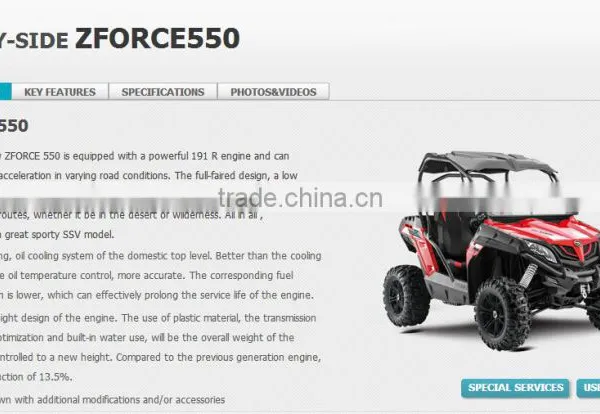 Factor Price Cheap CFMOTO 500CC SSV/SIDE BY SIDE/ UTV/DUNE BUGGY, ZFORCE 550 photo-5