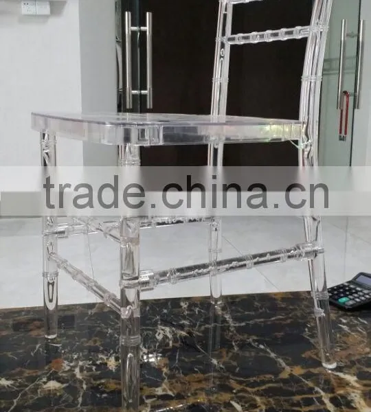 Good Quality Tiffany Crystal Chair Transparent Plastic Chair photo-3