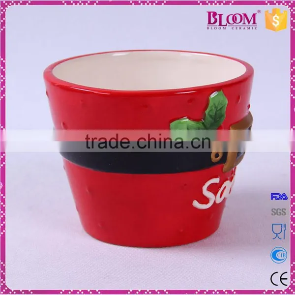 Garden Decoration Ceramic Christmas Flowerpot photo-4