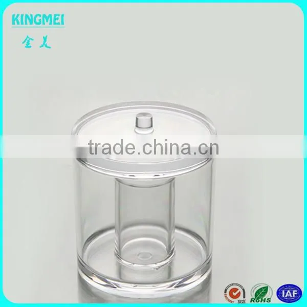 Red Acrylic New Product Round Swab Box,toothpick Box With Lid photo-3