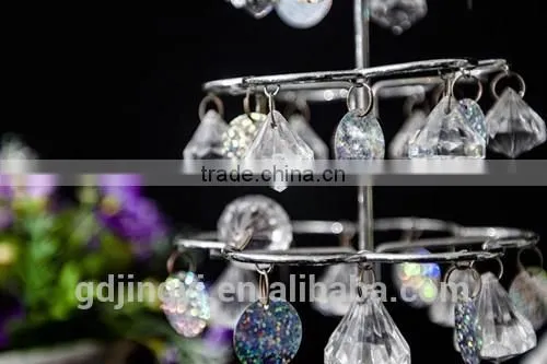 Acrylic Pearls & Metal Lighted Hanging Display Rack/shelf for Table Decoration photo-2