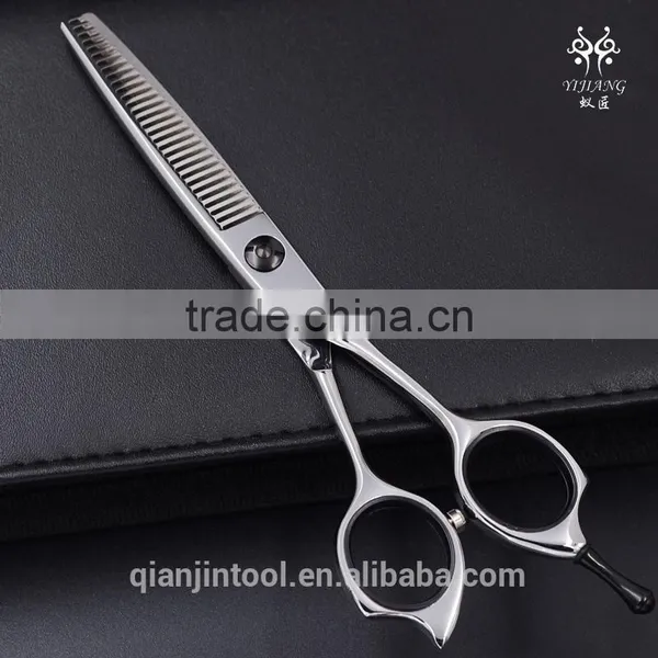 Black Screw Polishing Silver Professional Hair Thinning Scissors photo-3