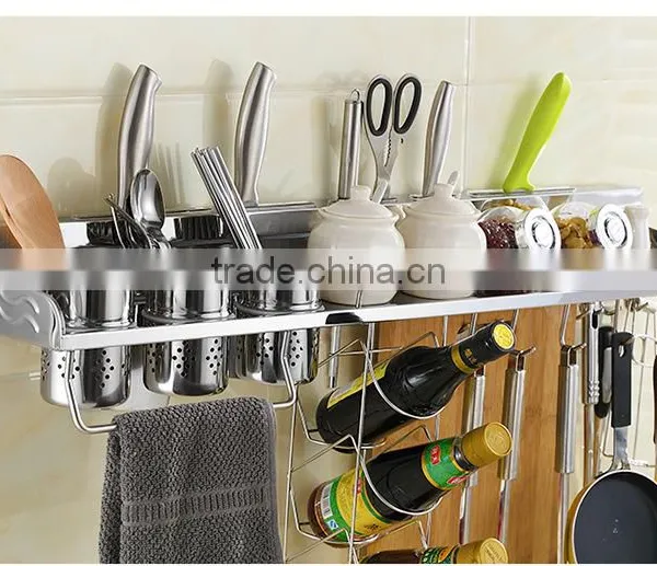 Cheap Oem High End Multi 304 Stainless Steel Wall Mounted Storage Holder Rack as Seen on tv photo-2